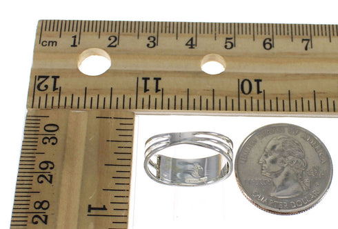 Mother Of Pearl Jet Sterling Silver Southwest Jewelry Ring Size 5 RX92582