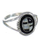 Jet And Mother Of Pearl Sterling Silver Ring Size 7-3/4 FX92540
