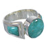 Southwestern Silver Turquoise Ring Size 6-1/4 QX79258