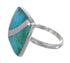 Silver Turquoise Ring Size 7-1/2 AX79542