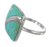 Turquoise Southwest Sterling Silver Jewelry Ring Size 7-1/2 AX79559