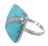 Sterling Silver Turquoise Ring Size 6 AX79584
