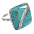Genuine Sterling Silver Turquoise Southwest Ring Size 6 AX79592