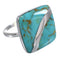 Genuine Sterling Silver Turquoise Southwestern Ring Size 6-1/2 AX79590