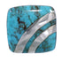 Silver Turquoise Southwest Ring Size 6-3/4 QX79311