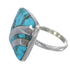 Silver Turquoise Southwest Ring Size 6-3/4 QX79311