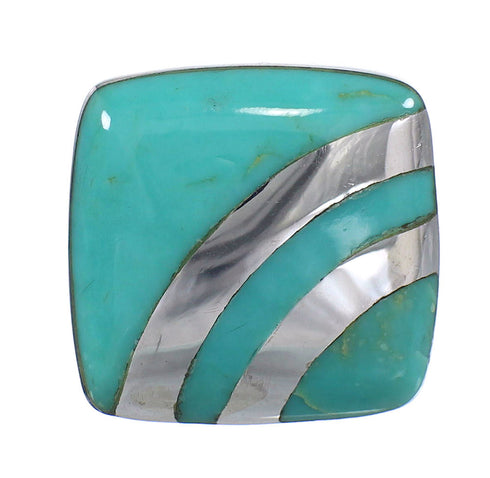 Sterling Silver Turquoise Southwestern Ring Size 5-1/4 QX79318