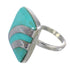 Sterling Silver Turquoise Southwestern Ring Size 5-1/4 QX79318
