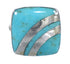 Southwest Turquoise Authentic Sterling Silver Ring Size 7-3/4 QX79335