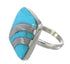 Turquoise Southwestern Silver Jewelry Ring Size 8-1/2 QX79348