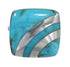 Turquoise Southwest Genuine Sterling Silver Jewelry Ring Size 5-1/2 QX79358
