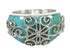 Genuine Sterling Silver Turquoise Inlay Southwestern Jewelry Ring Size 6-1/2 AX79645