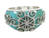 Turquoise Inlay Silver Ring Size 6-1/4 AX79640