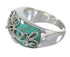 Turquoise Inlay Silver Ring Size 6-1/4 AX79640