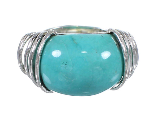 Turquoise Sterling Silver Southwest Jewelry Ring Size 5 QX79367
