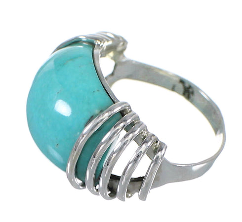 Turquoise Sterling Silver Southwest Jewelry Ring Size 5 QX79367