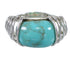 Authentic Sterling Silver Southwest Turquoise Jewelry Ring Size 5 QX79393