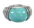 Southwest Silver Turquoise Jewelry Ring Size 4-3/4 QX79401