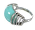 Southwest Silver Turquoise Jewelry Ring Size 4-3/4 QX79401