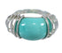 Silver Turquoise Southwestern Jewelry Ring Size 8-1/4 QX79451