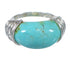 Sterling Silver Turquoise Southwest Jewelry Ring Size 8-1/2 QX79453