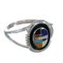 Silver Southwest Multicolor Inlay Ring Size 6 MX60817