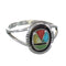 Multicolor Southwest Sterling Silver Ring Size 7-1/2 MX60872