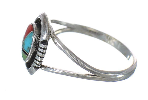 Multicolor Southwest Sterling Silver Ring Size 7-1/2 MX60872
