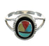 Sterling Silver Multicolor Inlay Ring Size 5-3/4 MX60879