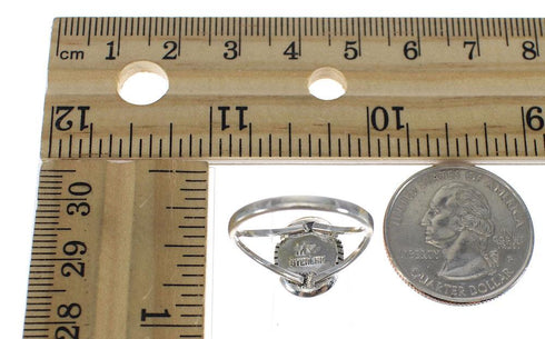 Southwest Multicolor Inlay Silver Ring Size 7-1/4 MX60882