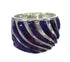 Magenta Turquoise Inlay Silver Southwestern Jewelry Ring Size 8 QX74457