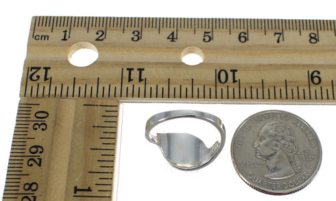 Southwestern Magenta Turquoise Inlay Silver Jewelry Ring Size 5-1/2 QX74465