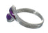 Silver Magenta Turquoise Inlay Southwestern Jewelry Ring Size 8-3/4 QX74487