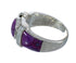 Southwest Silver Magenta Turquoise Ring Size 8-1/2 QX74186