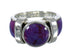 Magenta Turquoise Southwest Authentic Sterling Silver Ring Size 6 QX74218