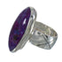Southwest Magenta Turquoise Genuine Sterling Silver Ring Size 8-1/4 QX74258