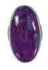 Magenta Turquoise Southwest Authentic Sterling Silver Ring Size 4-3/4 QX74266