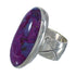 Magenta Turquoise Southwest Authentic Sterling Silver Ring Size 4-3/4 QX74266