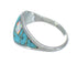 Southwestern Turquoise And Opal Inlay Sterling Silver Ring Size 6-1/4 RX61772