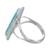 Turquoise Opal Inlay Authentic Sterling Silver Ring Size 6-1/4 RX61855