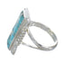 Sterling Silver Southwest Turquoise And Opal Inlay Ring Size 6-3/4 RX61878