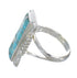 Turquoise And Opal Genuine Sterling Silver Ring Size 5-1/4 RX61867