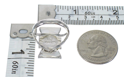 Turquoise And Opal Genuine Sterling Silver Ring Size 5-1/4 RX61867