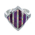 Magenta Turquoise And Opal Sterling Silver Ring Size 8-1/4 RX60815