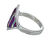 Magenta Turquoise And Opal Sterling Silver Ring Size 8-1/4 RX60815
