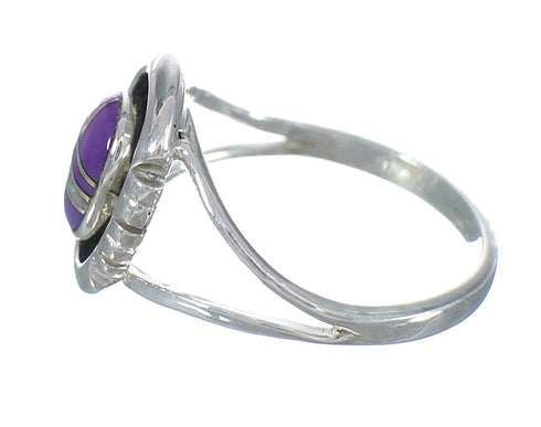 Sterling Silver Southwest Opal And Magenta Turquoise Ring Size 7-1/4 RX61306
