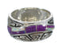 Sterling Silver Magenta Turquoise And Opal Water Wave Ring Size 7-1/4 RX61325