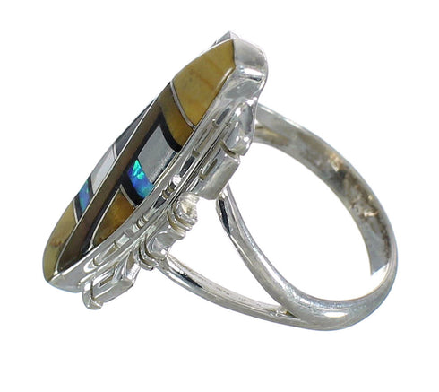 Multicolor Sterling Silver Ring Size 6-1/4 VX61960