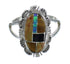 Multicolor Sterling Silver Southwest Jewelry Ring Size 4-1/2 VX61981