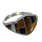 Genuine Sterling Silver And Multicolor Inlay Southwest Ring Size 7-3/4 VX62006